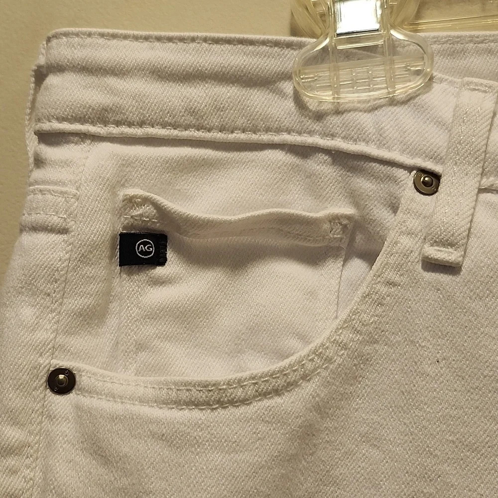 AG The Prima Mid Rise White Cigarette leg Stretch Jeans | Size 31 - Picture 4 of 9
